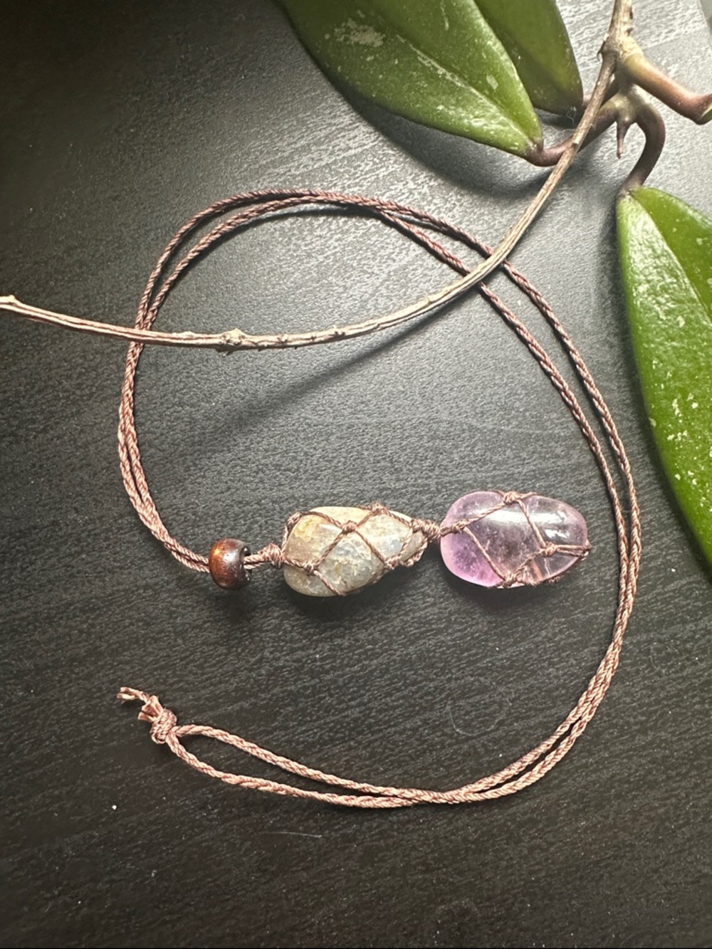 Handmade crystal necklace